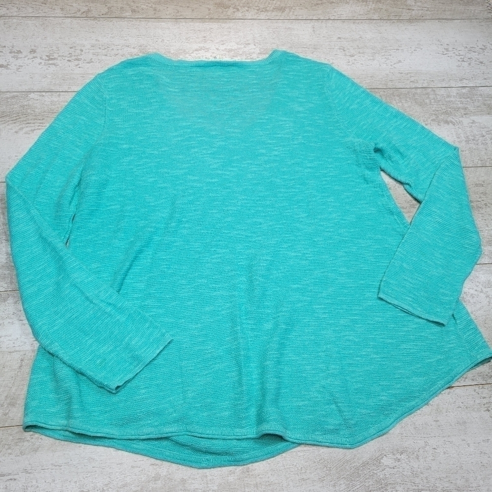 Eileen Fisher Organic Linen V-Neck Tunic Sweater Size Small - Picture 4 of 5
